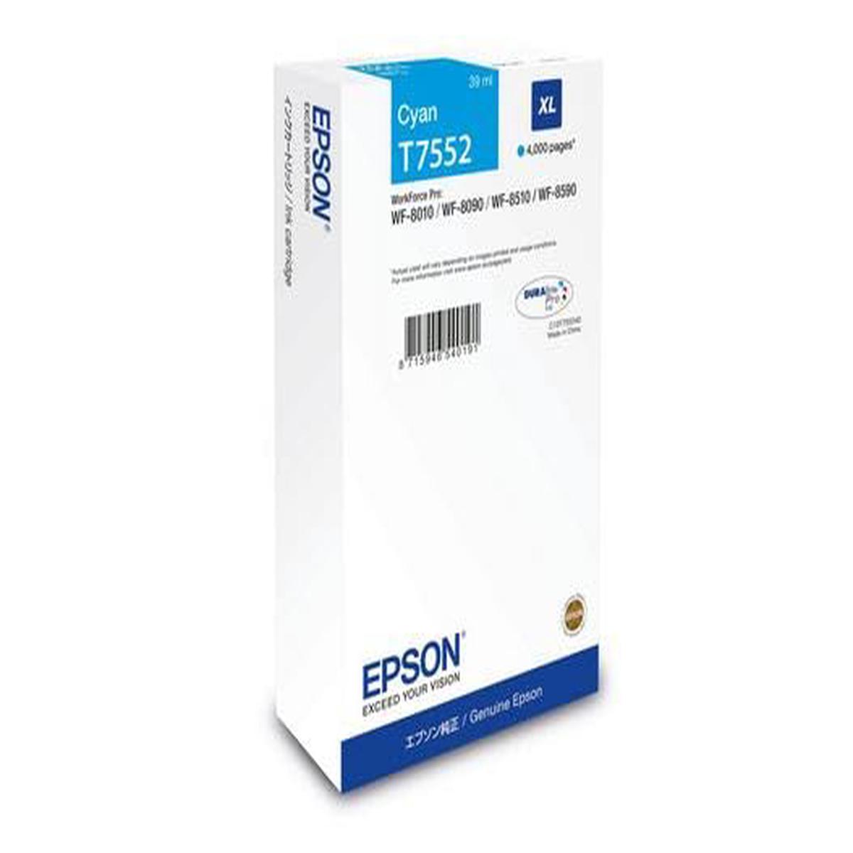 Epson T7552 - XL - cyan - original - ink cartridge