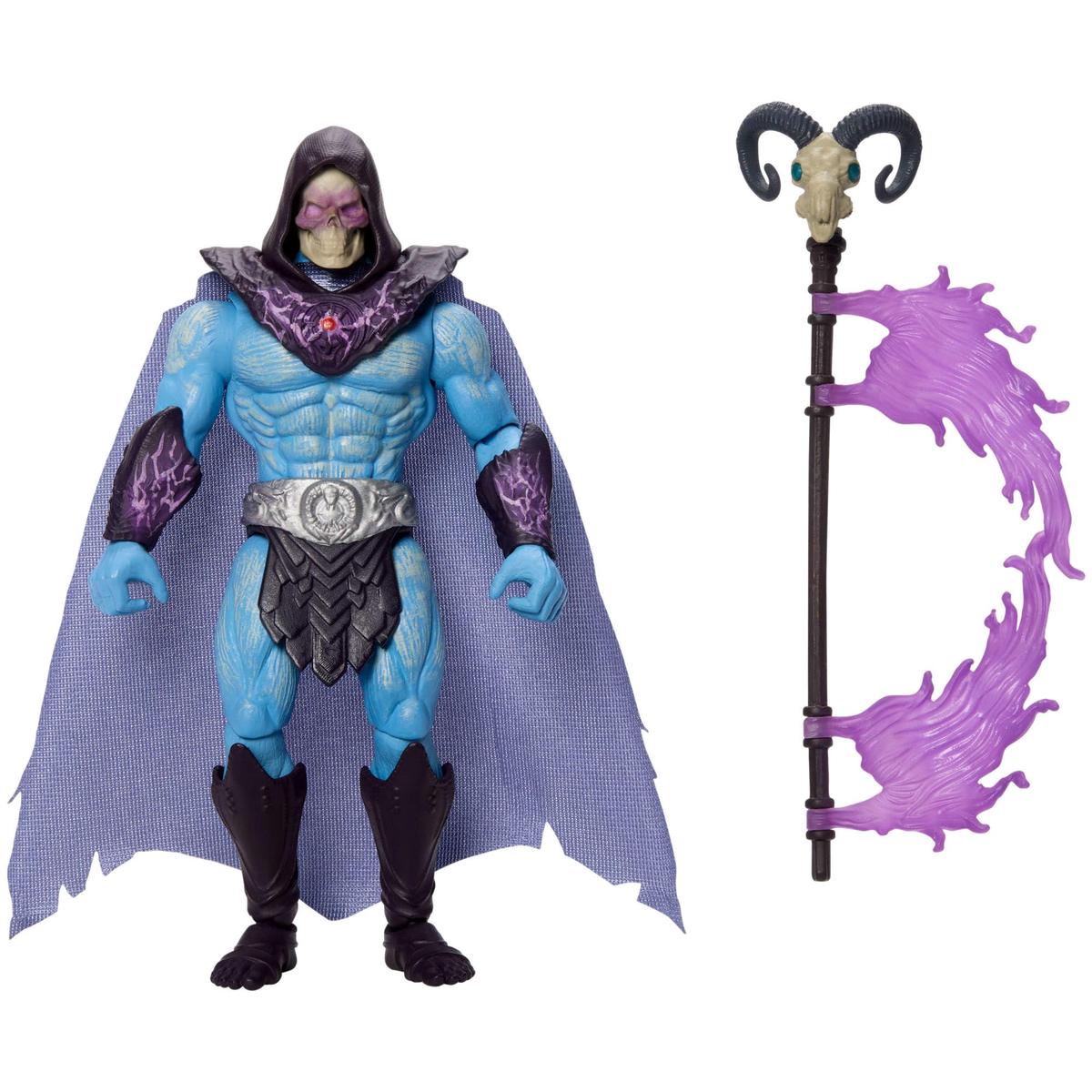 Masters of the Universe - Skeletor, action figure con scettro Havoc e movimento d'attacco rotante, design ispirato al cattivo del film Masters of the Universe 2026, 6+ anni, JKJ00