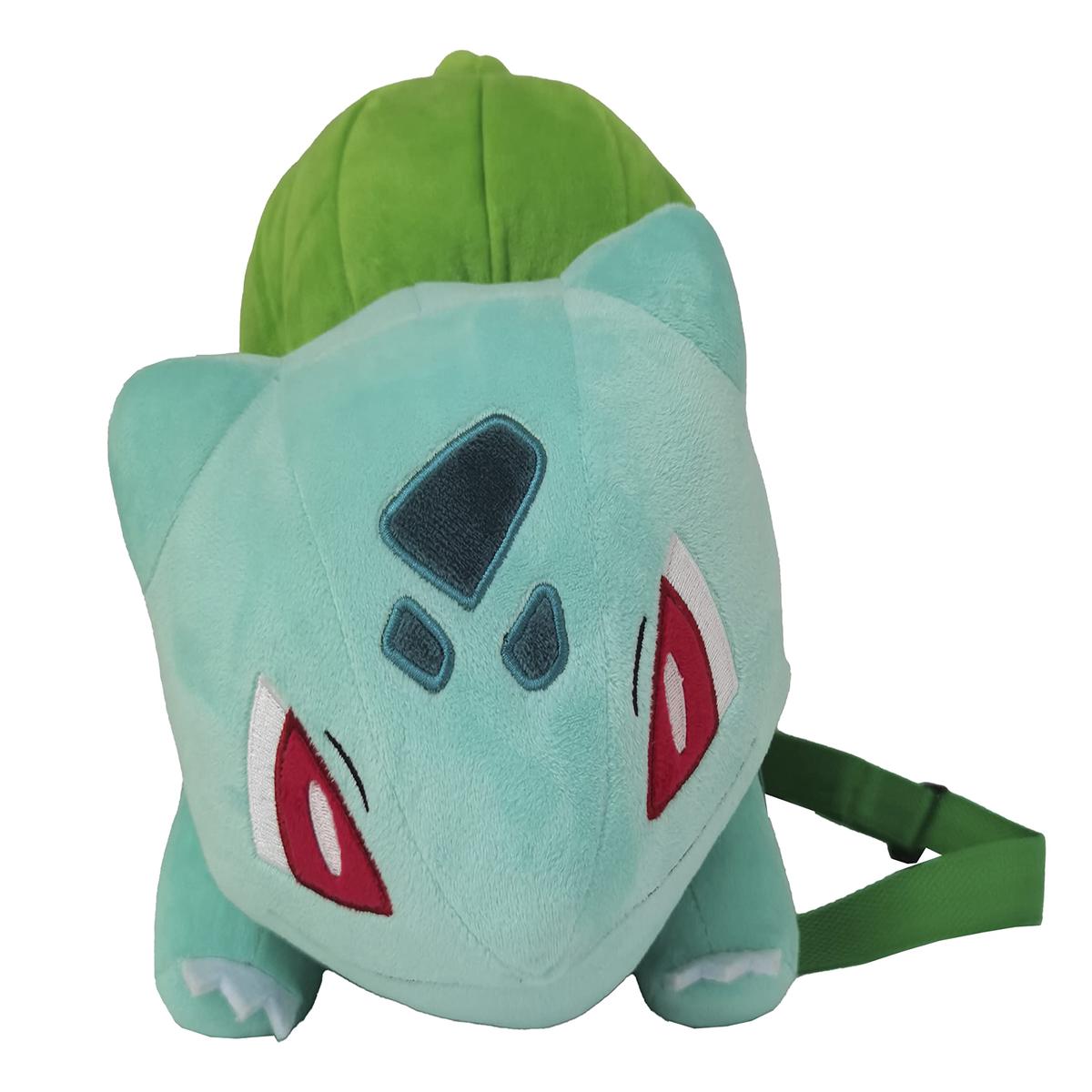 CYPBRANDS Pokmon - Zaino in peluche, Design Bulbasaur, Zaino, Dimensioni 35 cm, Peluche, Verde, Prodotto ufficiale (CyP Brands