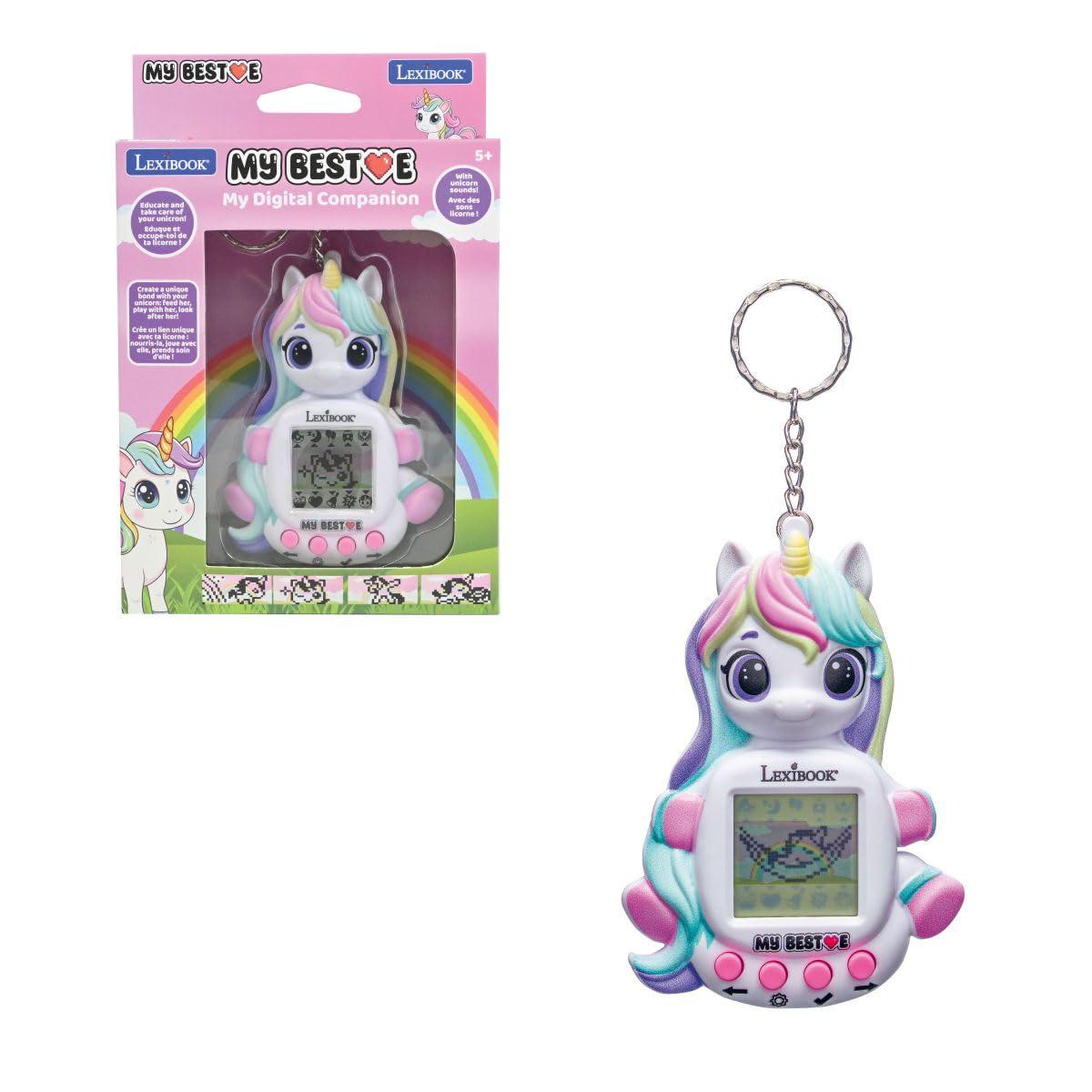 Lexibook, Console My Best-E Licorne met LCD-scherm en sleutelhanger, Roze, JLMBUNI