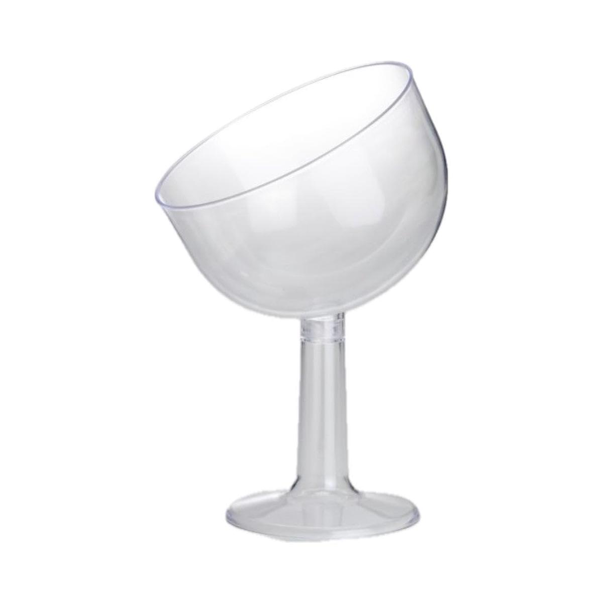 Bigiemme: Party: Ps Clear Candy Laying Cup + Long Base Qs. Coppa Inclinata Trasparente Gambo Lungo O16 X 26 Cm