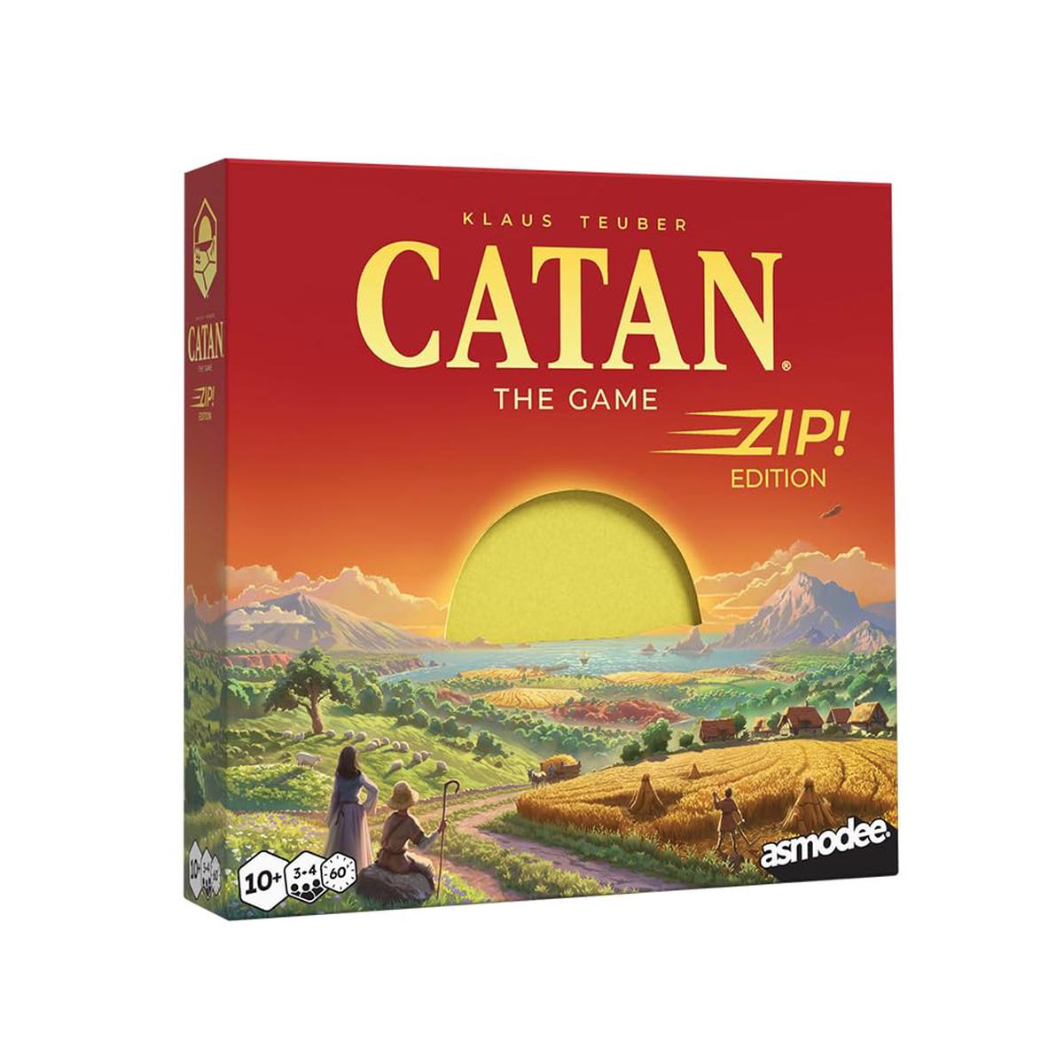 CATAN Zip! | Travel Strategy Game | Ages 10+ | 3-4 Players | 1 Hour Playing Time
