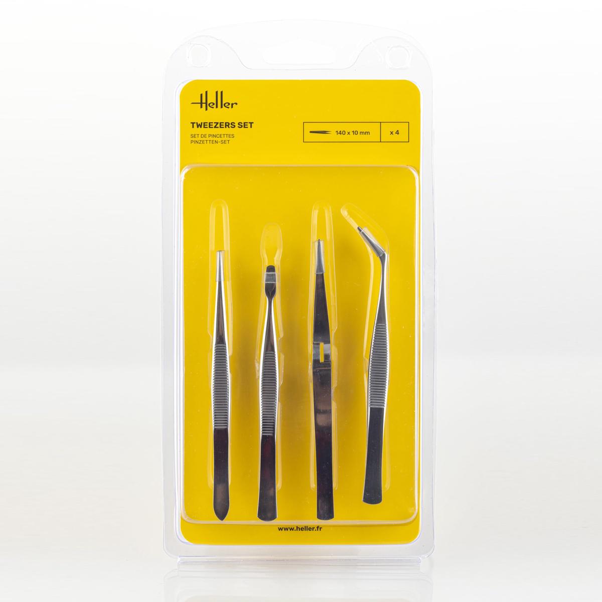 Heller 99023 pincet set (4 stuks