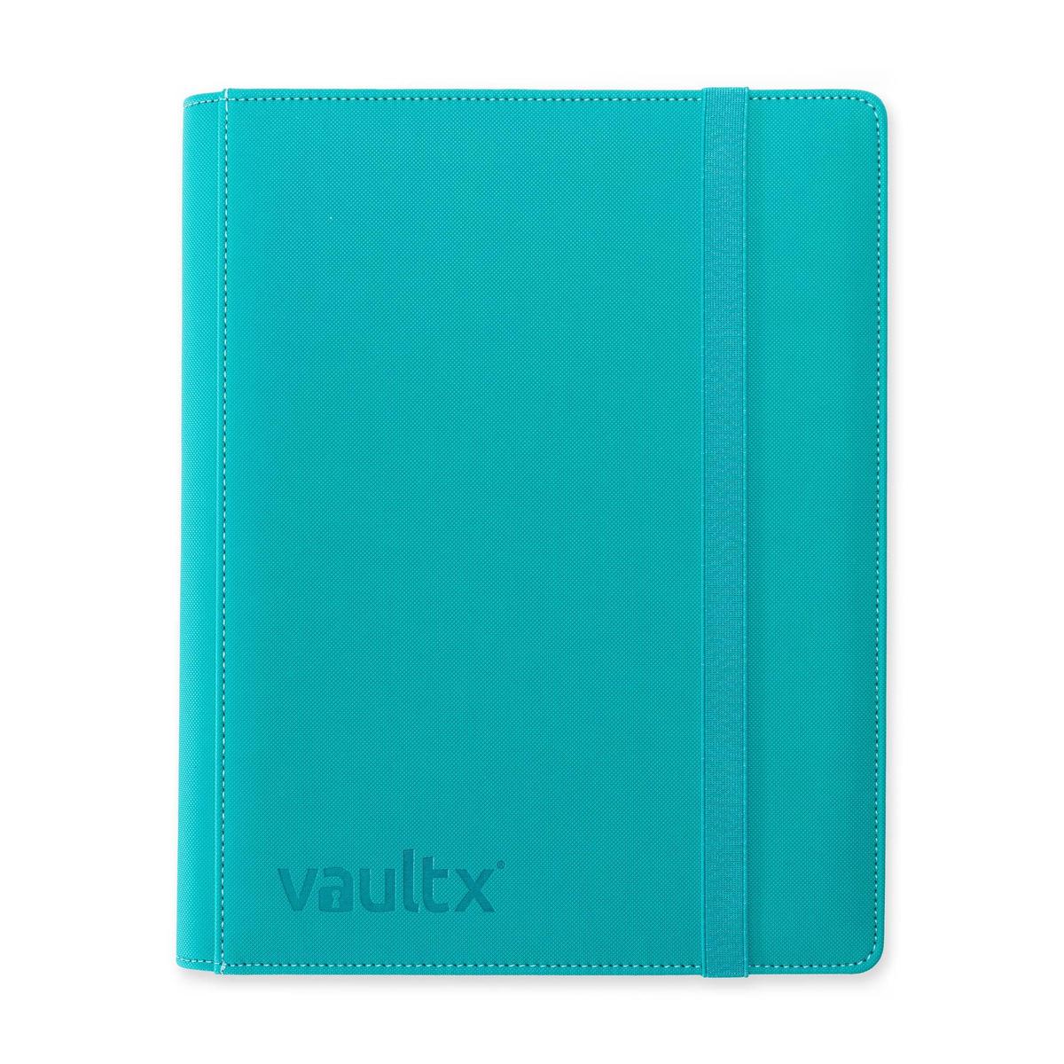 Vault X 9 Pocket Trading Card Strap Binder, 360 Cards, Premium Exo-Tec Album Material, 20 Side-Loading Pages, Folder for Collectible Games, Sports, TCG (Teal
