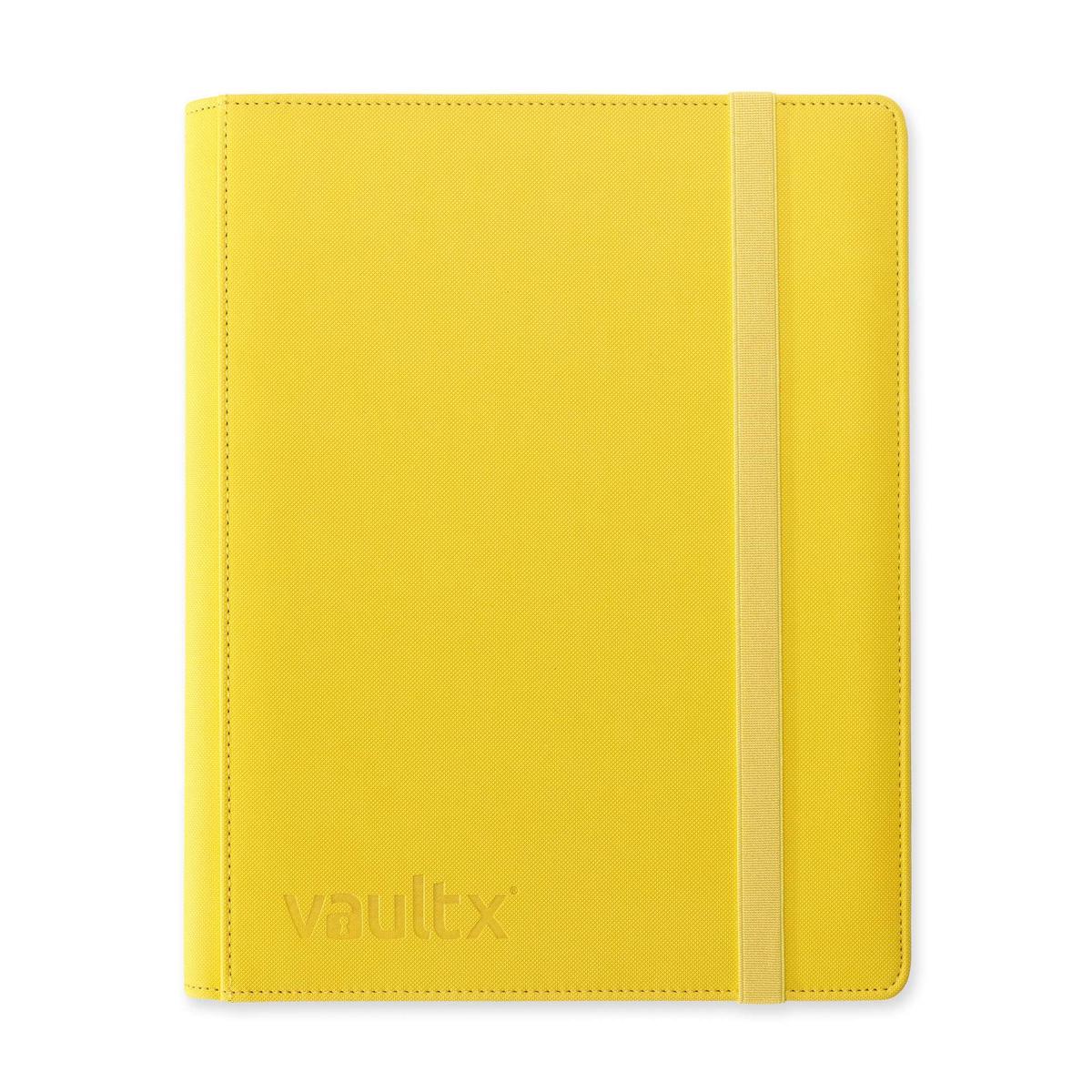 Vault X 9 Pocket Trading Card Strap Binder, 360 Cards, Premium Exo-Tec Album Material, 20 Side-Loading Pages, Folder for Collectible Games, Sports, TCG (Yellow