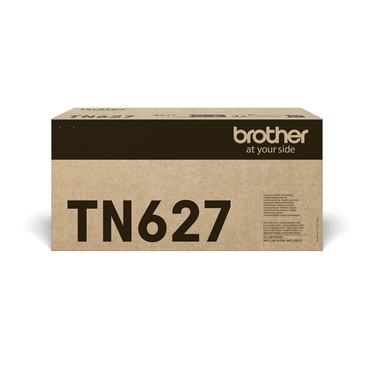 Brother TN627M Toner Cartridge, Magenta, Single Pack, up to 10,000 Pages, Includes 1 x Toner Cartridge, Genuine Supplies