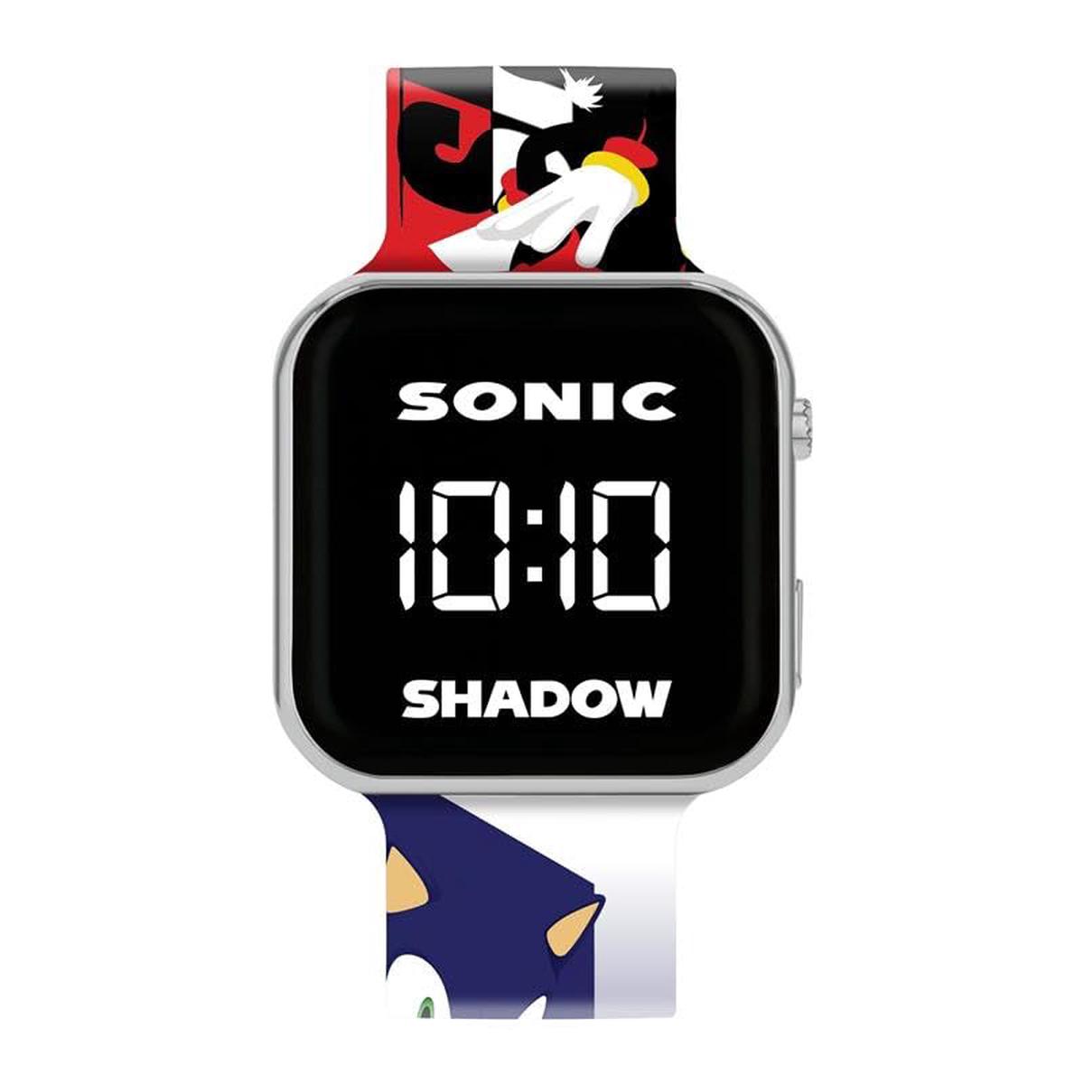 Accutime Sonic and Shadow The Hedgehog LED Display Watch with Silicone Character Strap for Kids