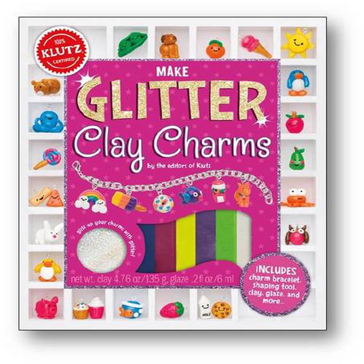 Make Glitter Clay Charms